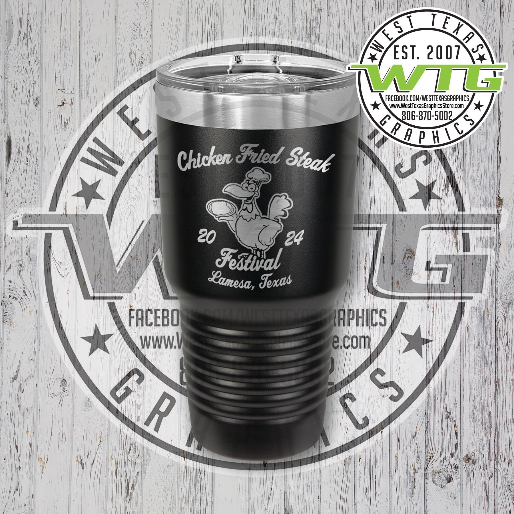 2024 Chicken Fried Steak Festival 30oz Tumbler West Texas Graphics